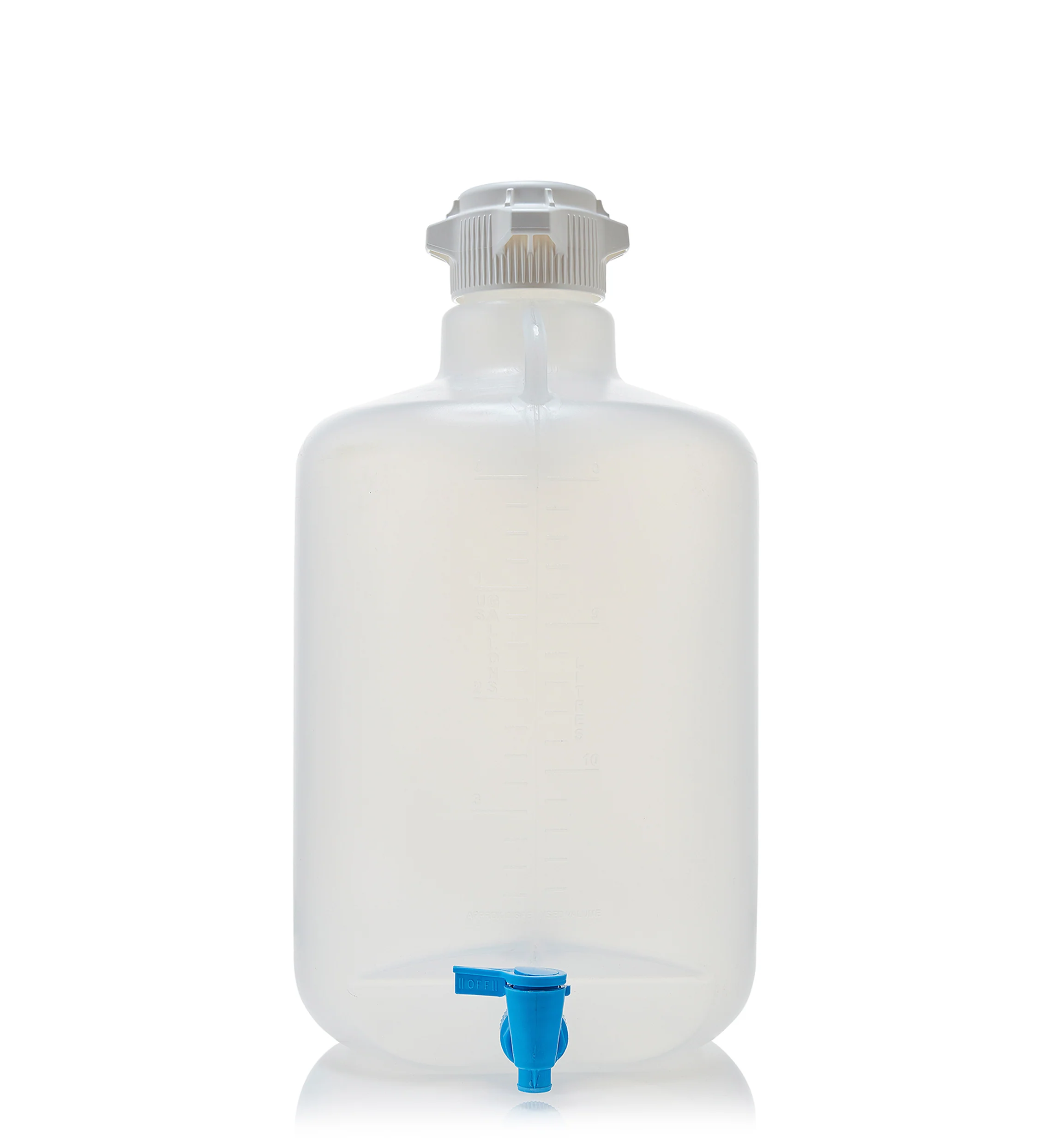 EZLabpure™ 20L Round Polypropylene (PP) Carboy with 83B Cap and Spigot