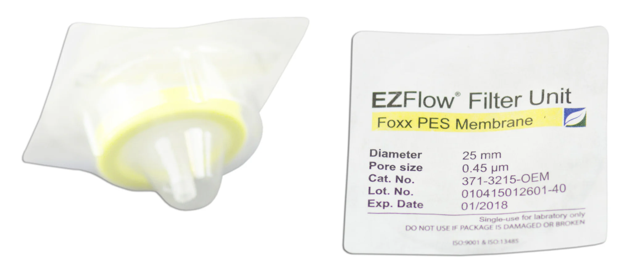 EZFlow® 25mm Sterile Syringe Filter, .45μm PES, 100/pack