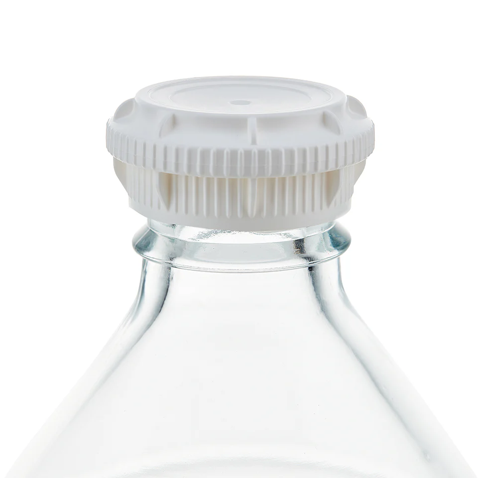 EZBio® GL45 Closed Cap, White PP for Glass Bottles - Image 2