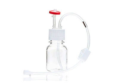 EZBio® MTO 125mL Bottle Assembly, 38-430 VersaCap®, w/ Pinch Pipe, 10/CS - Image 53