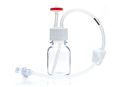 EZBio® MTO 125mL Bottle Assembly, 38-430 VersaCap®, w/ Pinch Pipe, 10/CS - Image 88
