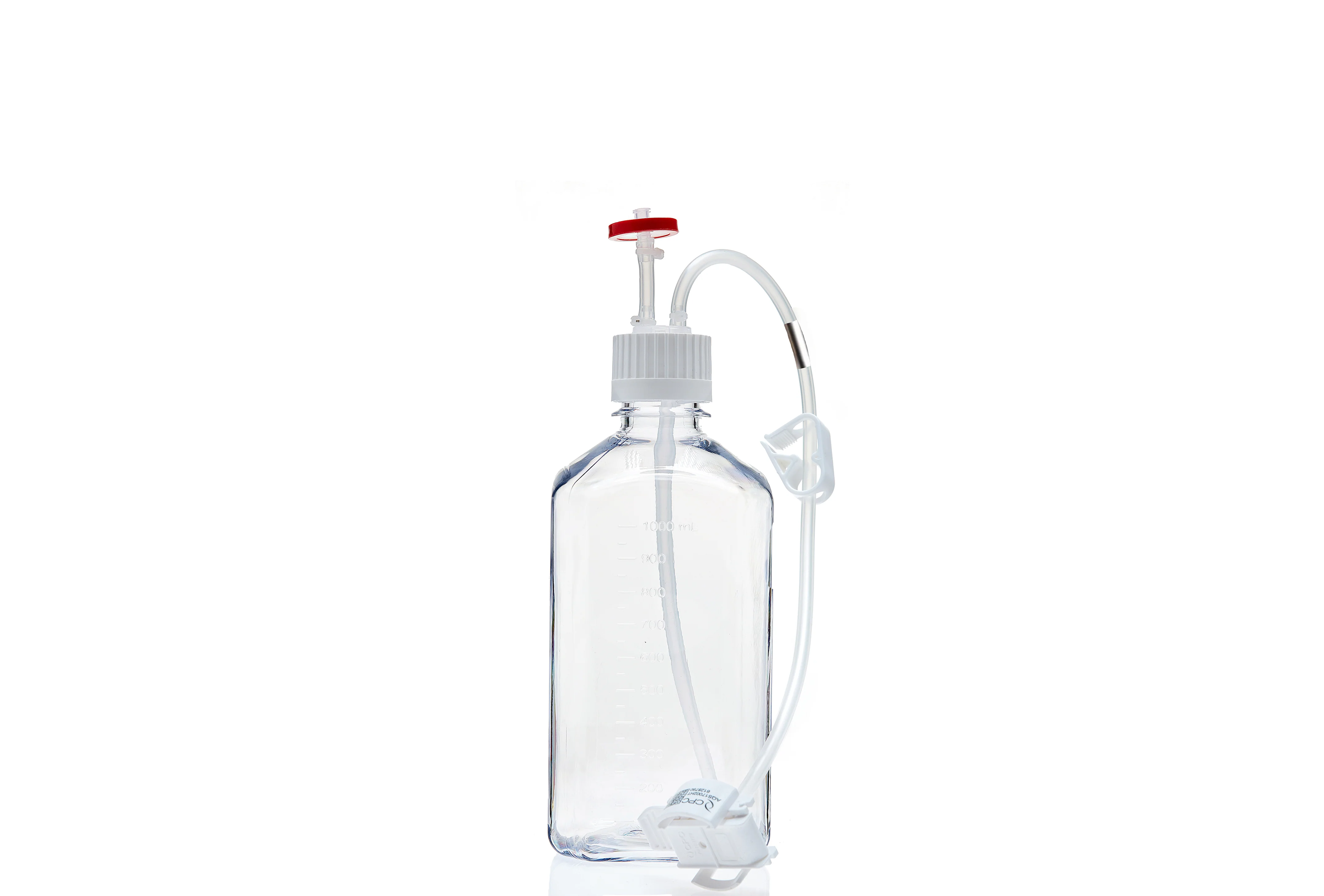 EZBio® MTO 1L Bottle Assembly, 38-430 VersaCap®, w/ Pinch Pipe, 10/CS - Image 5