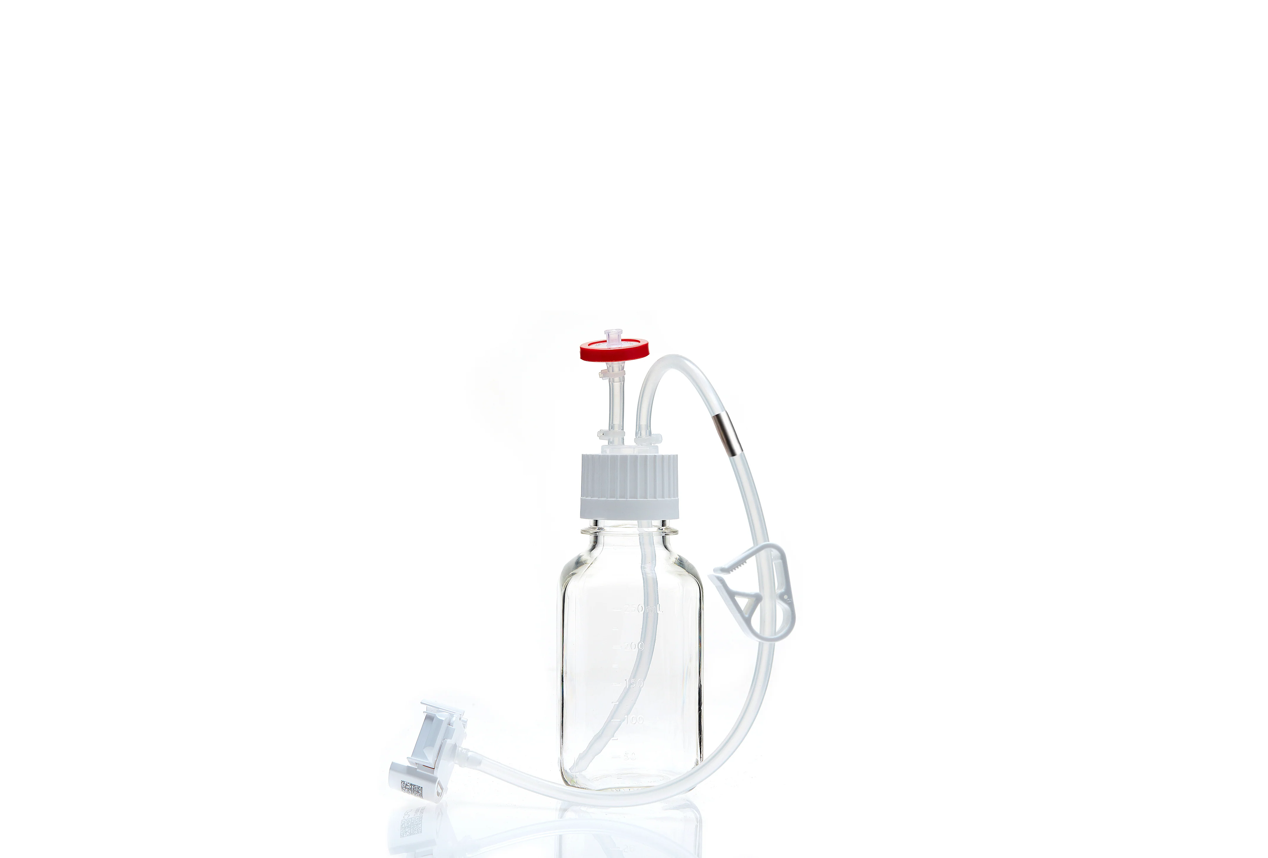 EZBio® MTO 250mL Bottle Assembly, 38-430 VersaCap®, w/ Pinch Pipe, 10/CS - Image 15