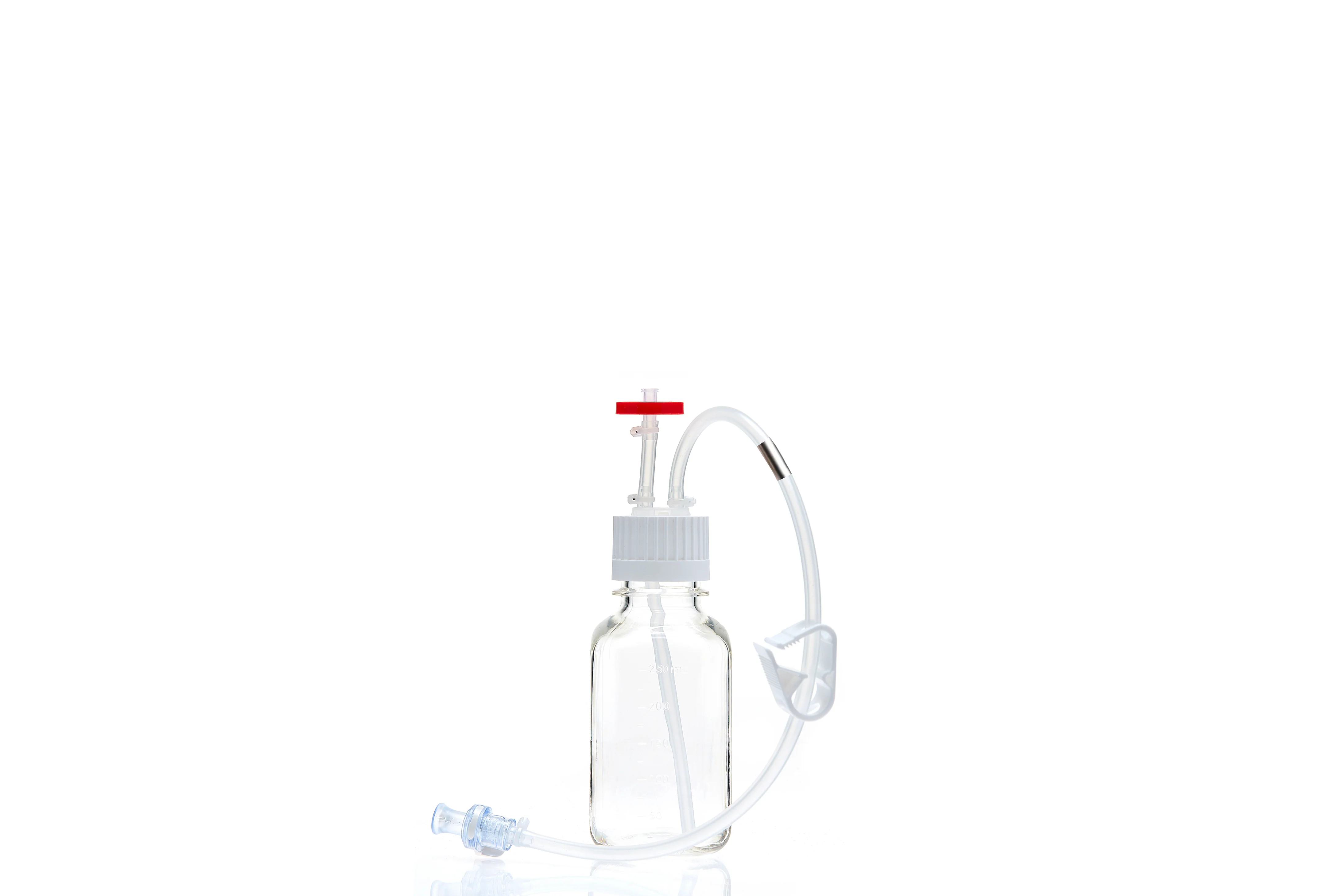 EZBio® MTO 250mL Bottle Assembly, 38-430 VersaCap®, w/ Pinch Pipe, 10/CS - Image 23