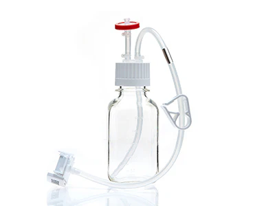 EZBio® MTO 250mL Bottle Assembly, 38-430 VersaCap®, w/ Pinch Pipe, 10/CS - Image 62