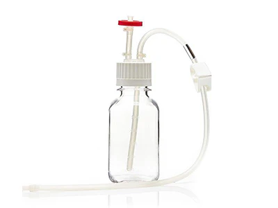 EZBio® MTO 250mL Bottle Assembly, 38-430 VersaCap®, w/ Pinch Pipe, 10/CS - Image 68