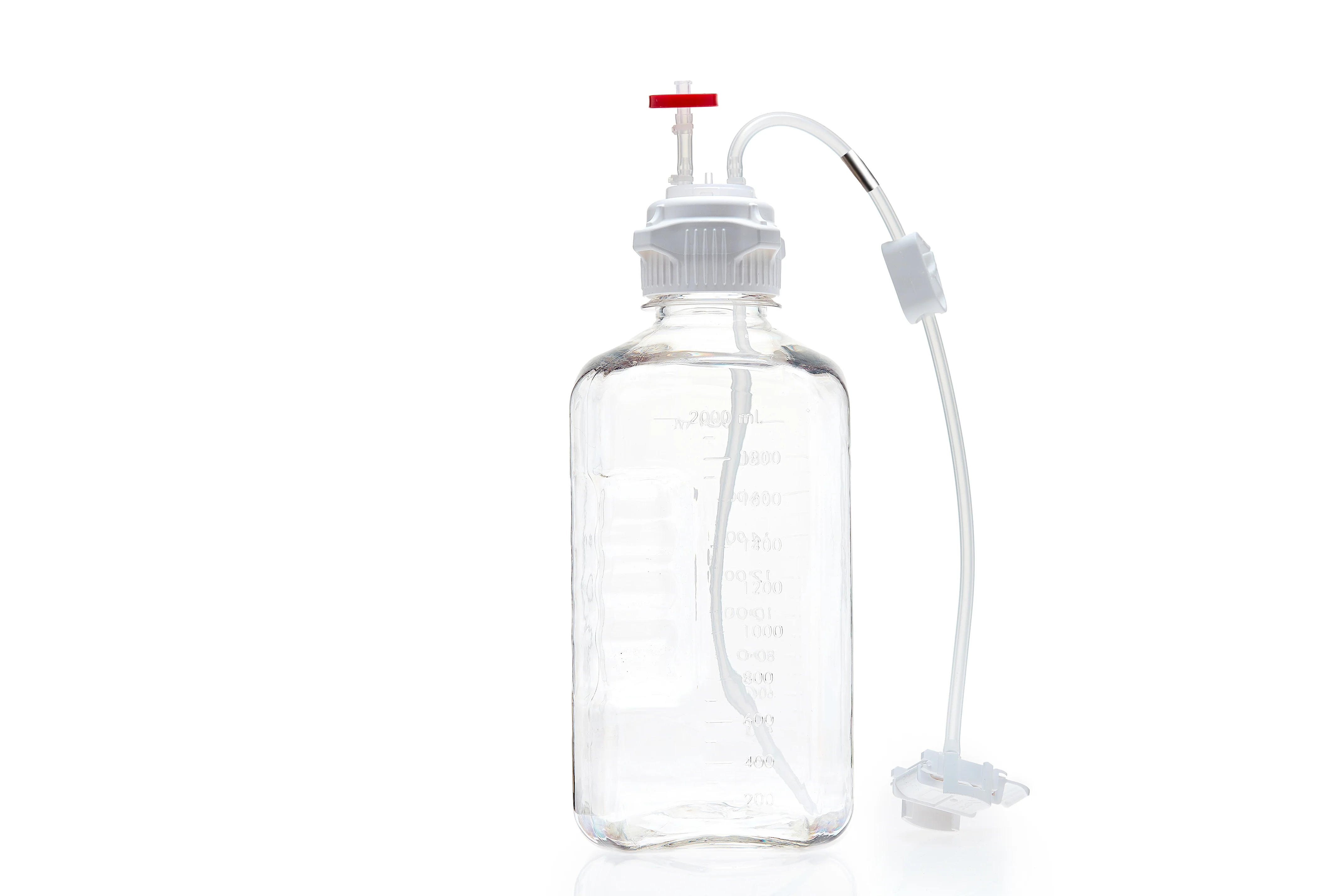 EZBio® MTO 2L Bottle Assembly, 53B VersaCap®, w/ Pinch Pipe, 10/CS - Image 22