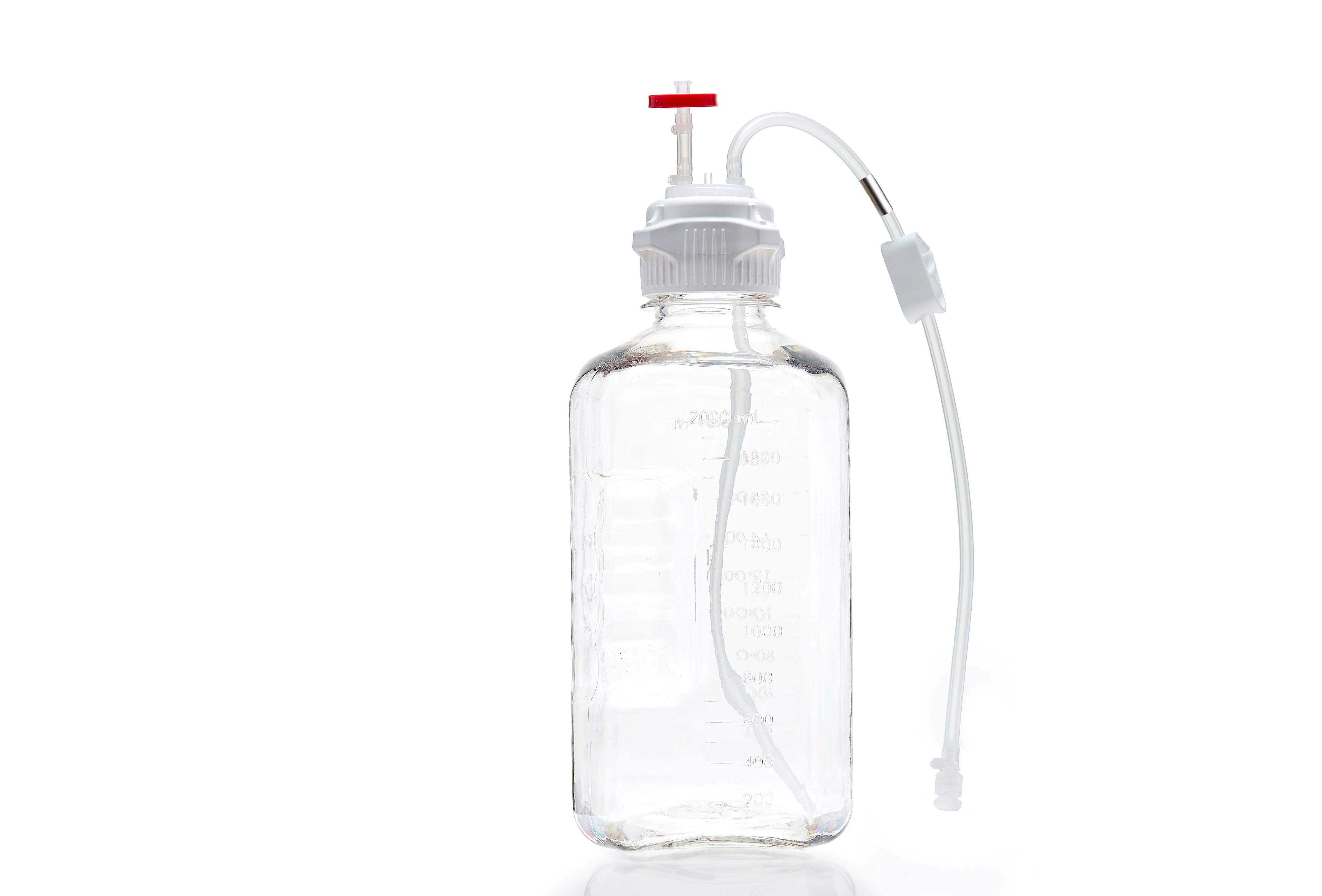 EZBio® MTO 2L Bottle Assembly, 53B VersaCap®, w/ Pinch Pipe, 10/CS - Image 30