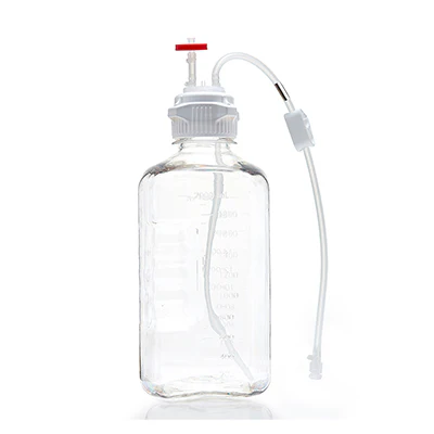 EZBio® MTO 2L Bottle Assembly, 53B VersaCap®, w/ Pinch Pipe, 10/CS - Image 67