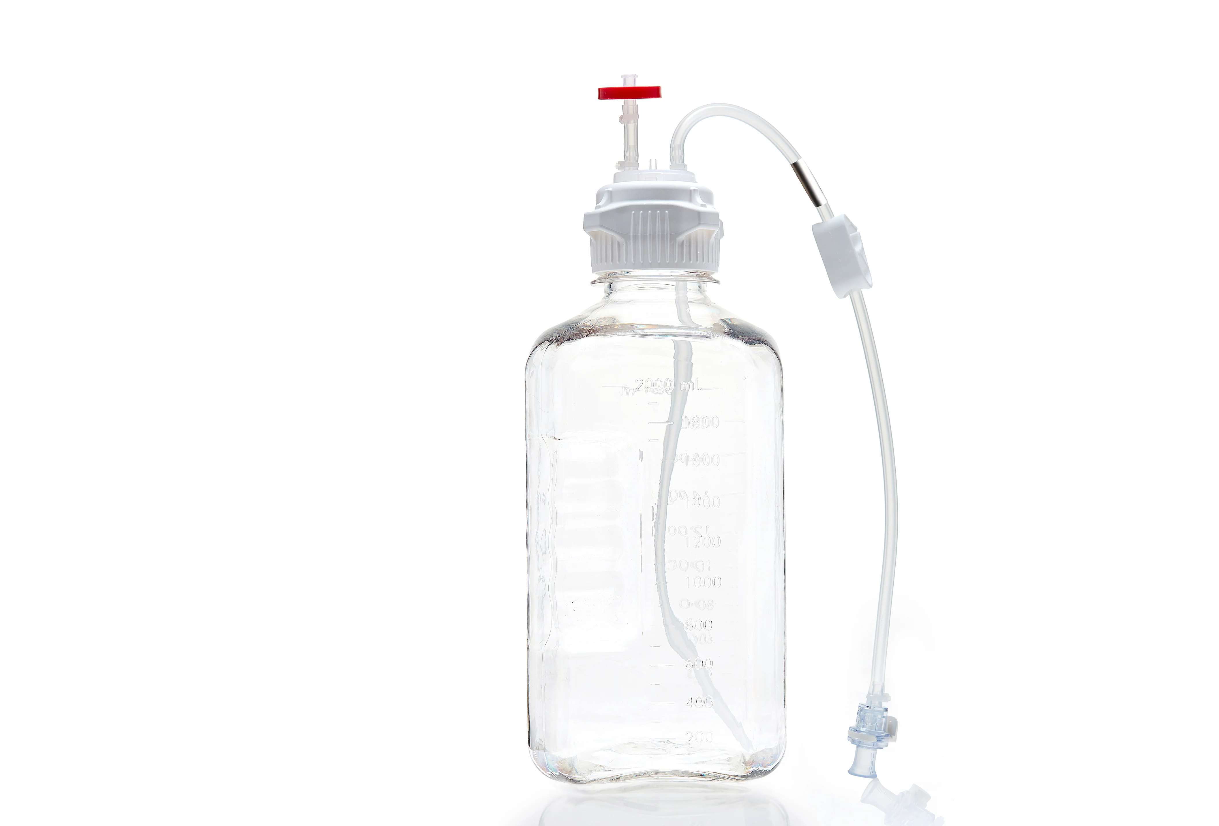 EZBio® MTO 2L Bottle Assembly, 53B VersaCap®, w/ Pinch Pipe, 10/CS - Image 8