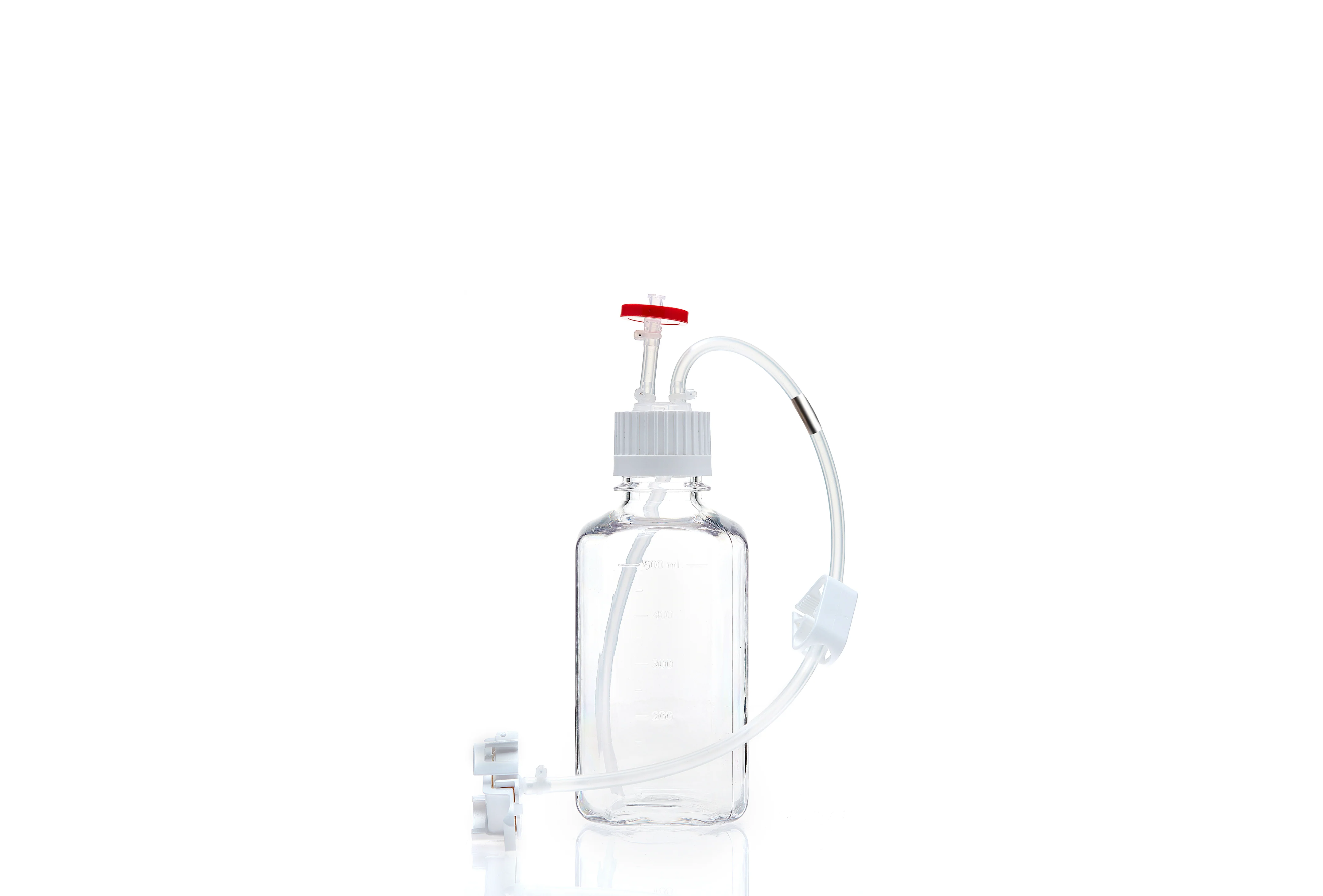 EZBio® MTO 500mL Bottle Assembly, 38-430 VersaCap®, w/ Pinch Pipe, 10/CS - Image 16