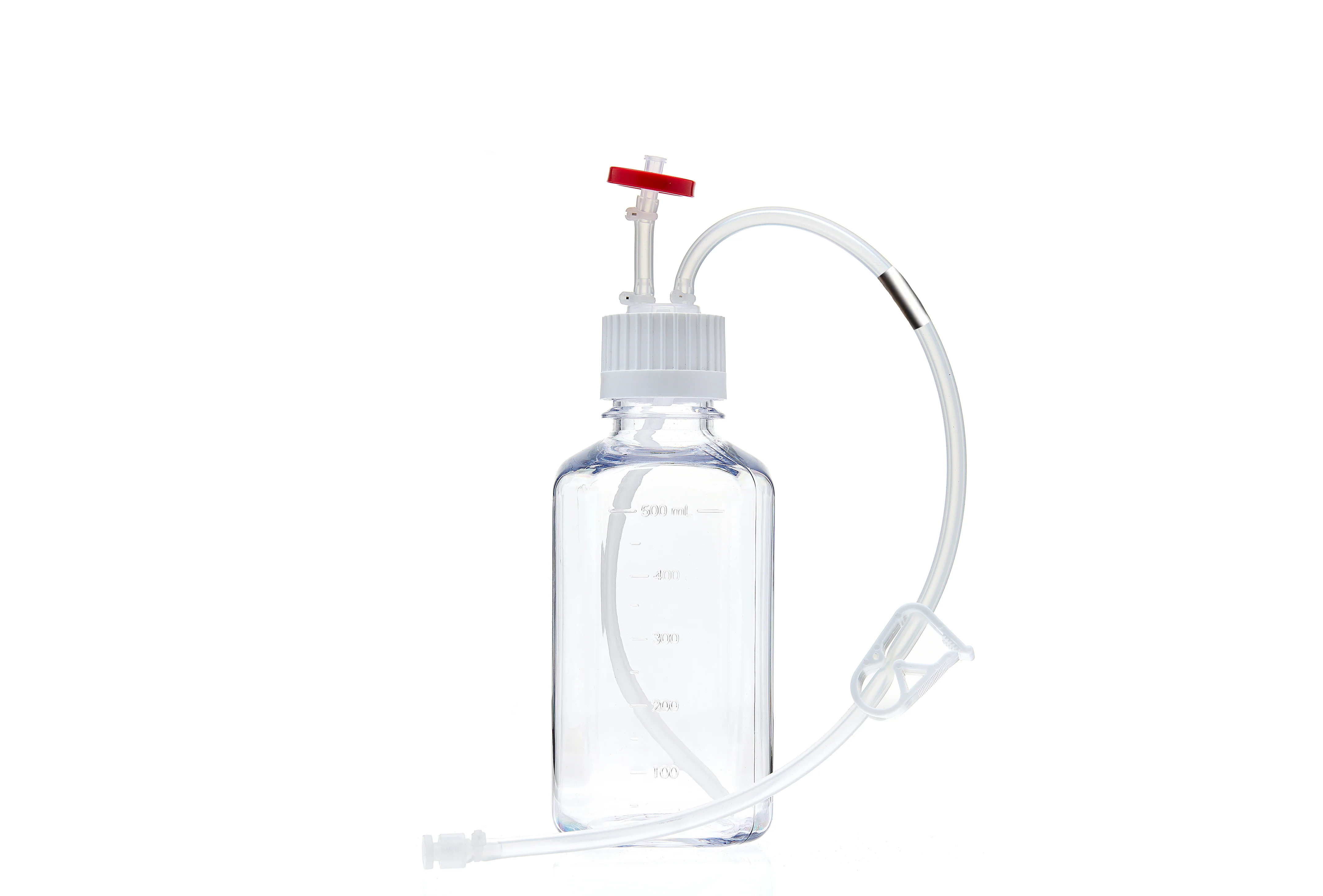 EZBio® MTO 500mL Bottle Assembly, 38-430 VersaCap®, w/ Pinch Pipe, 10/CS - Image 44