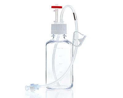 EZBio® MTO 500mL Bottle Assembly, 38-430 VersaCap®, w/ Pinch Pipe, 10/CS - Image 71