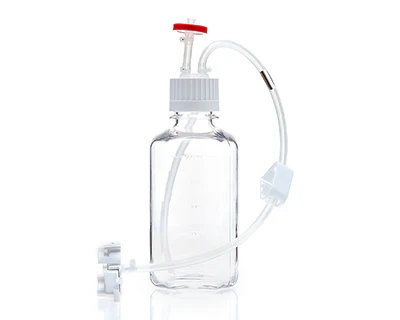 EZBio® MTO 500mL Bottle Assembly, 38-430 VersaCap®, w/ Pinch Pipe, 10/CS - Image 75
