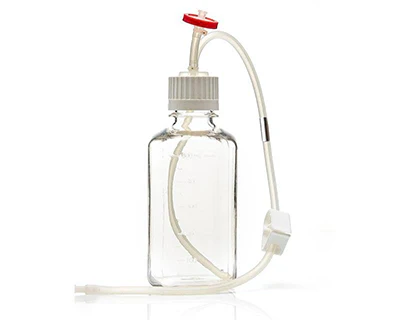 EZBio® MTO 500mL Bottle Assembly, 38-430 VersaCap®, w/ Pinch Pipe, 10/CS - Image 89