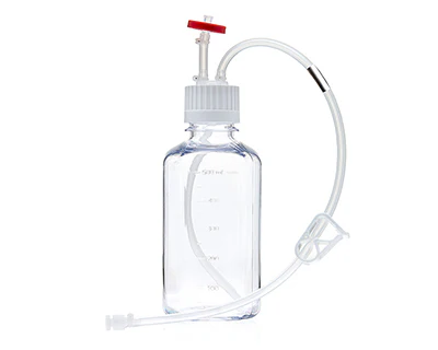 EZBio® MTO 500mL Bottle Assembly, 38-430 VersaCap®, w/ Pinch Pipe, 10/CS - Image 94