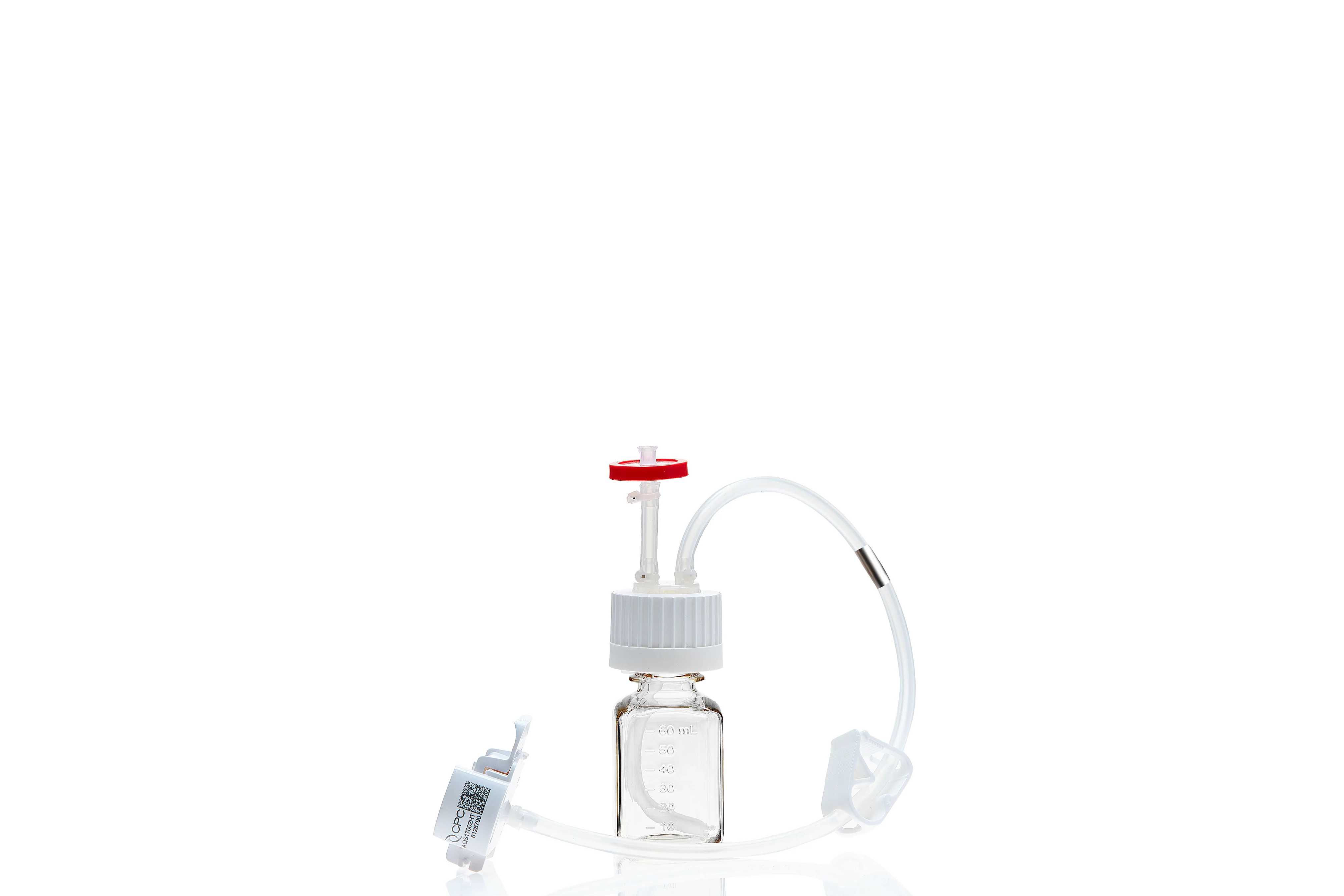 EZBio® MTO 60mL Bottle Assembly, 38-430 VersaCap®, w/ Pinch Pipe, 10/CS - Image 37