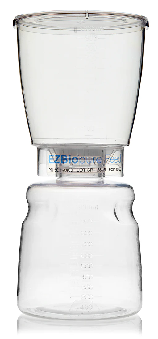 EZBio®pure Feed System, 1000mL Bottle Top Filtration, GL45 Single Use Cap, 4/CS - Image 7