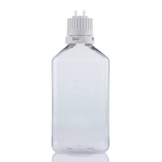 EZBio® TS Bottle Assy, PETG, 1000mL, Tamper Evident VersaCap White 38-430 w/o Tubing, NS, 10/CS - Image 2