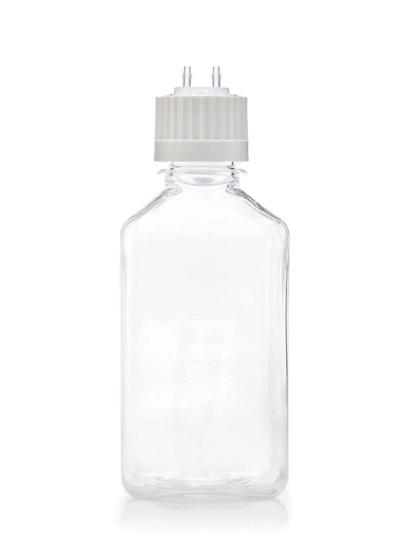 EZBio® TS Bottle Assy, PETG, 500mL, Versacap White 38-430 w/o Tubing, NS, 10/CS