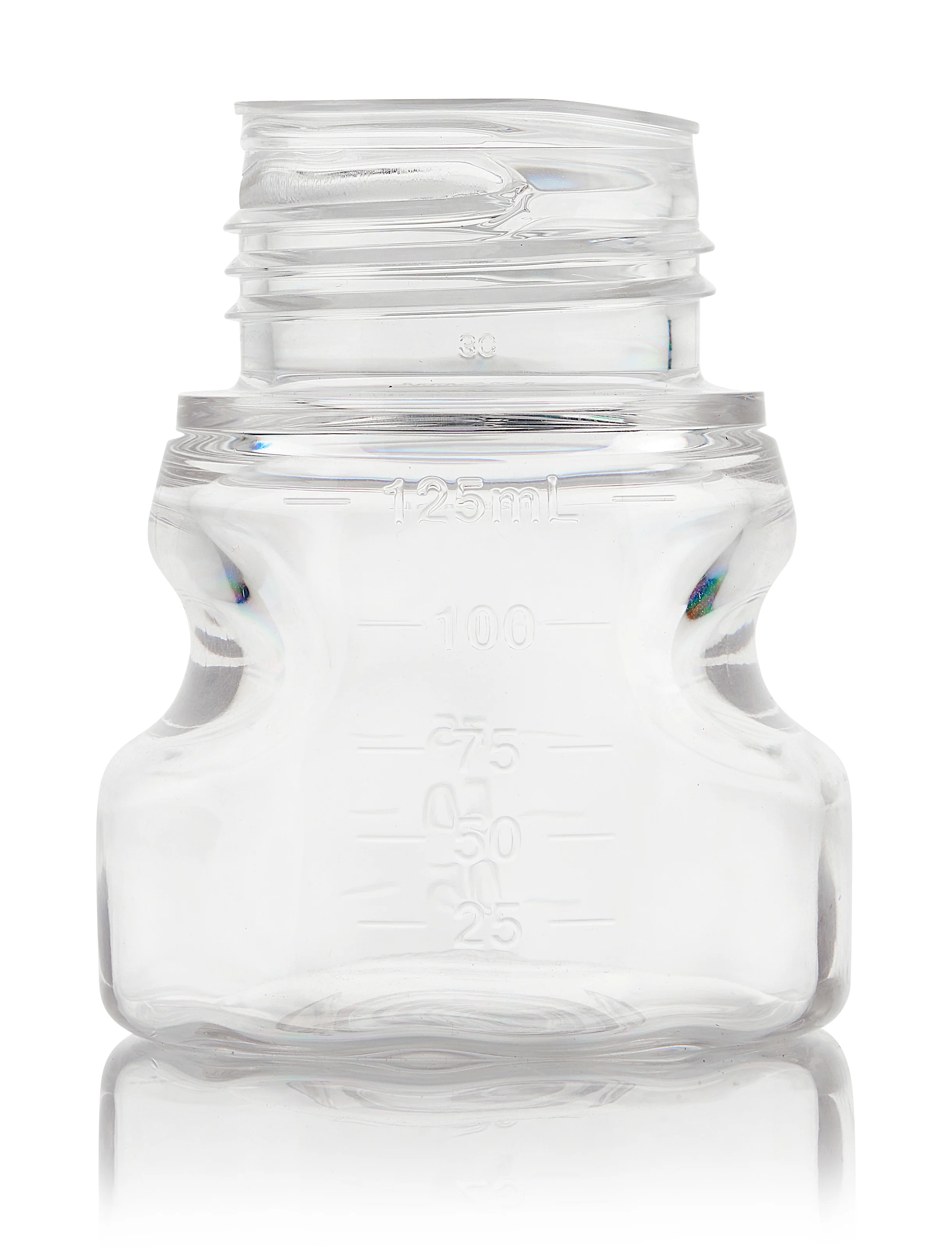 EZBio®pure Titanium Round Bottle, PETG, 125mL, GL45 Neck with No Cap, Non-Sterile