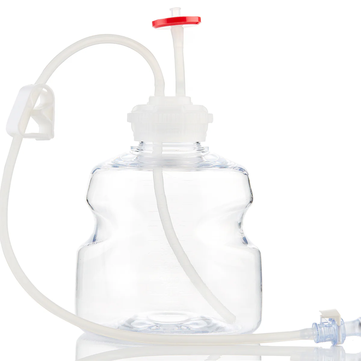 EZBio®pure TR MTO 1L Bottle Assembly with molded Silicone Adapter, GL45 VersaCap®, 10/CS - Image 3