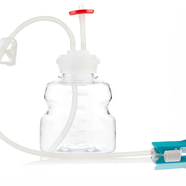 EZCellGene™ GL45 wide mouth Bottle Assembly, 500mL, with micro bore Overmolded Silicone tubing 1/16" ID x 3/16" OD, 10/CS - Image 3