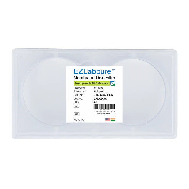 EZLabpure™ Mixed CE(Cellulose Ester) Hydrophilic Membrane Filters, 0.8µm, 25mm Diameter Filter Discs, Non-Sterile,50/PK